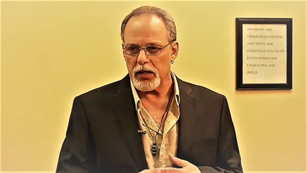 Steve speaking in a formal setting.