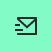 Envelope icon on green background.