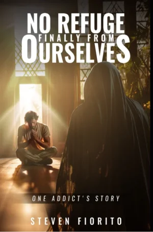 Book cover: contemplative man, shadowy figure nearby.